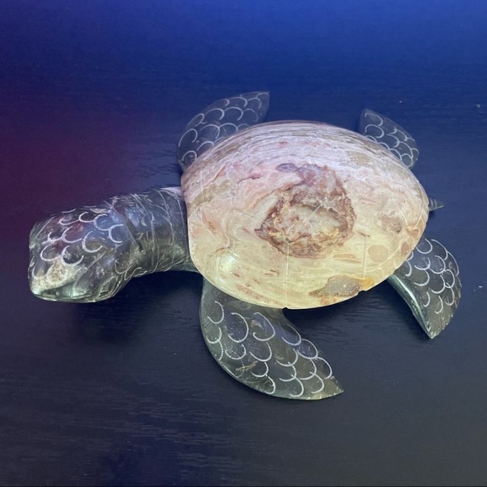 Stone Sea Turtle Statue Sculpture Figurine